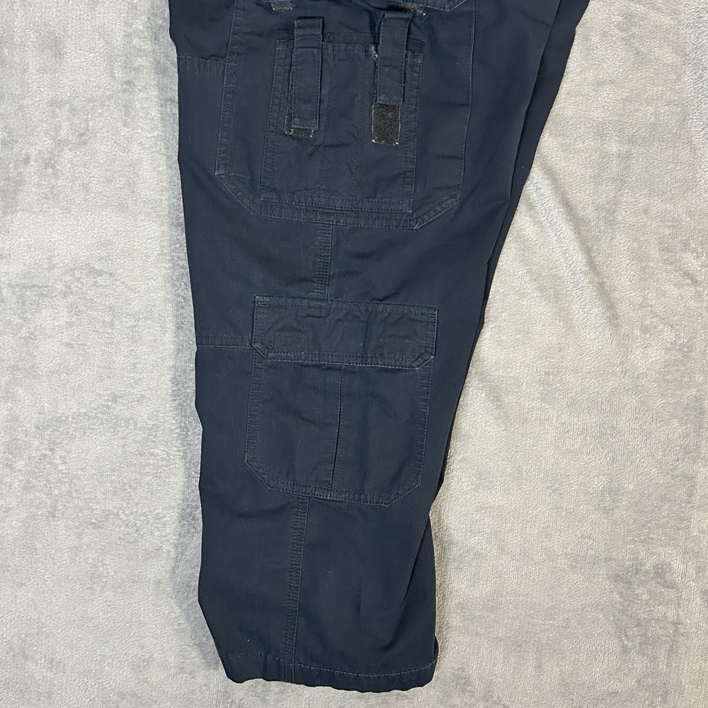 5.11 Tactical Pants 32x28 Navy Ripstop Cargo Police EMS Workwear Mens Utility - Picture 9 of 10